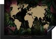Merkloos KitchenYeah® Inductie beschermer 77x51 cm - Wereldkaart - Jungle - Inductie kookplaat accessoire