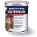 Métaltop Peinture Mur Extérieur - Blanc Signalisation - Ral 9016 - 5 L