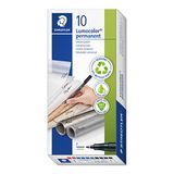 STAEDTLER Lumocolor 318 Permanente stiften – 10 stuks in 4 kleuren, 0,6 mm