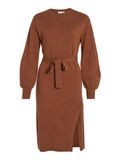 VILA - VIRICKY L/S BELTED KNIT DRESS/1/KA - Dames - Maxi jurken - Toffee - Maat M
