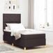Maison Exclusive - Lit boxspring avec tête de lit, marron foncé, 100 x 200 cm, rembourré