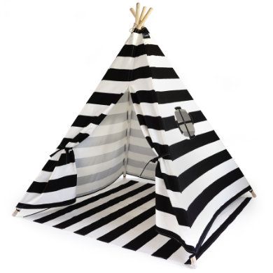 HEJ LOENNE Kindertent, zwart en wit