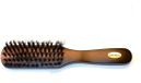 Merkloos / Sans marque Haarborstel smal bruin hout harde haren 22cm