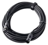 Pronomic XFXM-10 microfoonkabel (10 m lengte, XLR female 3-pins -> XLR male 3-pins, plug gesoldeerd, zuur- en oliebestendig, spantangverlichting) zwart