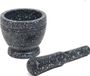 Gerimport Vijzel met stamper - Antraciet - Kunststof - 10 cm