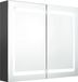 vidaXL Badkamerkast met spiegel en LED 80x12x68 cm grijs