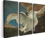 Artaza Canvas Schilderij Drieluik De Bedreigde Zwaan - Jan Asselijn - 150x100cm - Canvas Print