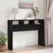 vidaXL Wandtafel Zwart Eiken 105 x 30 x 80 cm Bewerkt Hout