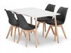 LEOBERT ADRIA Eettafel Set 120x80 cm Wit + 4 MARK Stoelen Zwart