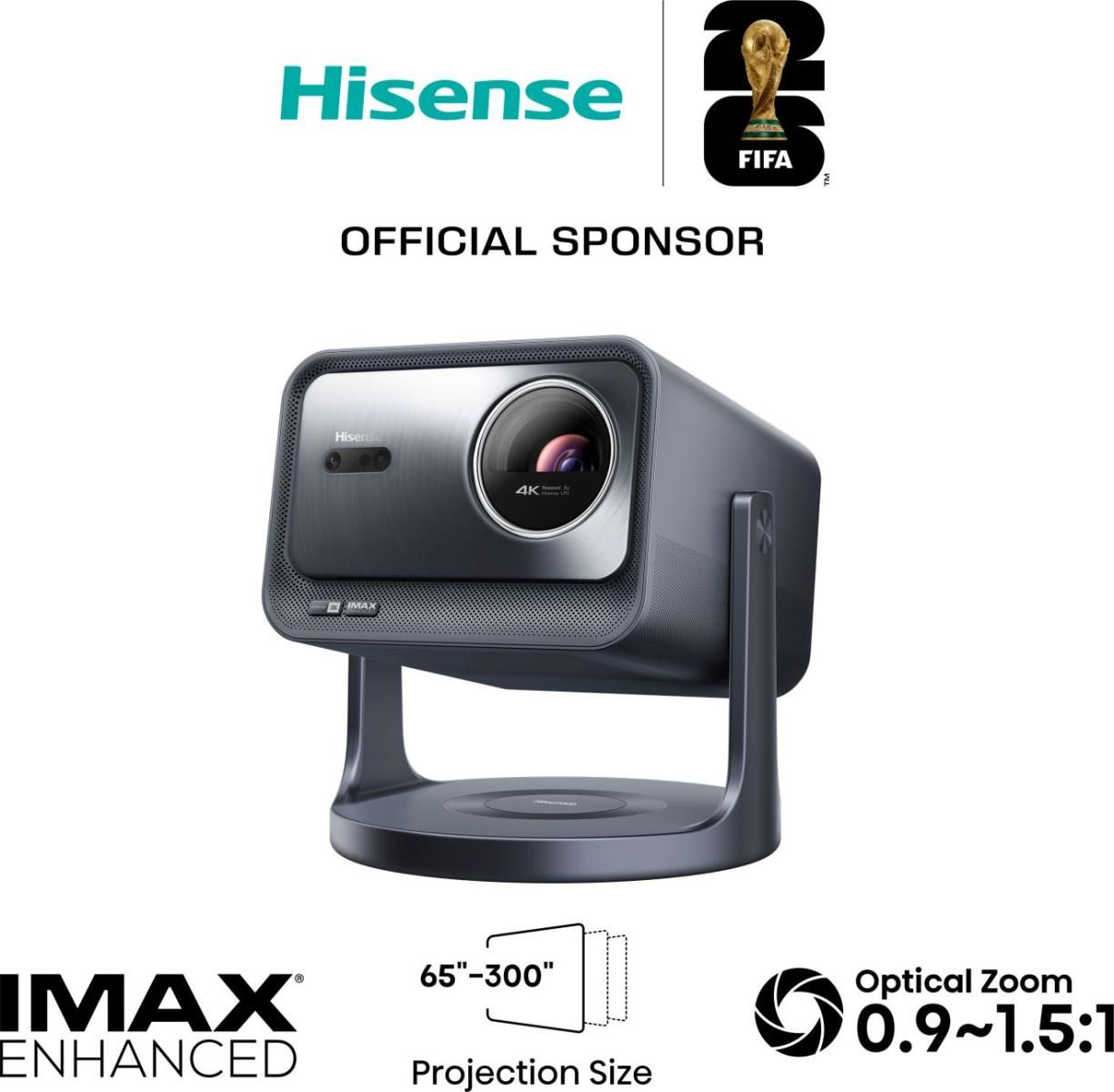 Hisense C2 Pro 2600 ANSI Lumens 4K Smart Projector - Grey