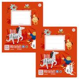 Ursus Formati W.9 Quart 20 vellen, 6/6/6 mm, gelinieerd met middenstreep, 100% gerecycled papier, 2 stuks, opbouwende liniatuur voor de basisschool