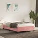 vidaXL Bedframe velours rose 120x190 cm
