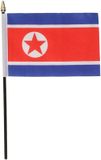 Merkloos / Sans marque Shoppartners Bv Noord-Korea mini vlaggetje 10 x 15 cm op stokje