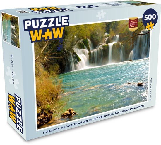 MuchoWow Puzzel Skradinski Buk-watervallen in het Nationaal Park Krka in Kroatië - Legpuzzel - Puzzel 500 stukjes