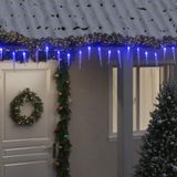 vidaXL - Kerstverlichting - ijspegels - 200 blauwe LED's - 20 m - acryl - PVC
