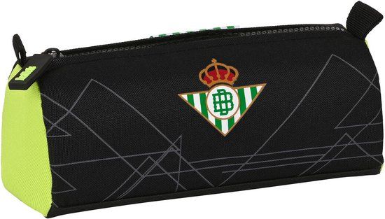 Real Betis Balompié School Pencil Case Black Lime 21 x 8 x 7 cm