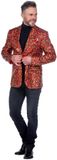 Wilbers Pailletten Blazer Heren Rood/Groen - Maat XL