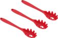 Bol 3-delige siliconen spaghettitang met geïntegreerde lepel - 285 x 6 cm - Rood