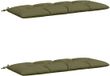 vidaXL Coussin de banc VIANEN 2 pièces 100% Polyester vert olive