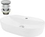 LuxeBath Keramische Wastafel 60x40x12 cm Wit Ovaal Opzetwastafel