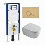 Geberit QeramiQ Dely Swirl Toiletset - Mat Wit