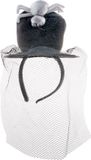Funny Fashion Halloween thema mini hoedje op diadeem met sluier
