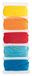 Rayher 53564990 katoenen garen "Stitch & Knot", regenboogtinten, 5 kleuren elk 10 m (50 m), kruissteekgarenset, borduurgarenset, knoopgaren, garen voor vriendschapsbanden