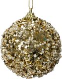 Decoris Kerstbal foam d8 cm licht goud