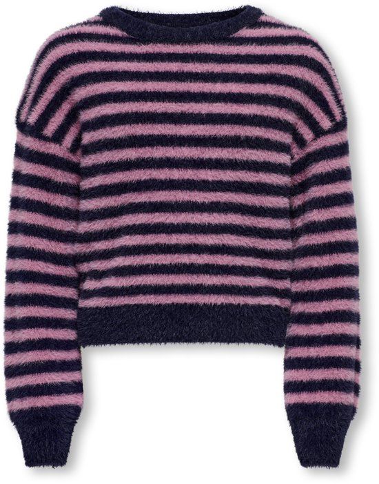 ONLY - Meisjes trui - Maat 134/140 - Marine - Polyamide/Acryl - Gestreept
