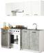Akord Fabryka Mebli OLIWIA Ensemble de meubles de cuisine 180 cm Blanc - Gris Béton