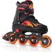 Patins à roulettes réglables - 8 roues lumineuses - Taille M L XL - Enfants et Adultes