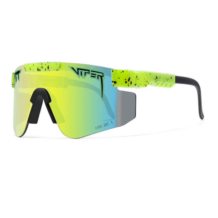 PIT VIPER PIT VIPER Gepolariseerde Zonnebril - Fiets Ski Sport Bril Shades UV400 Geel
