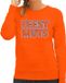 Bellatio Decorations Oranje Koningsdag sweater - Feestmuts - Dames - XL