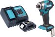 Makita DTD 173 SY1 accu-slagmoersleutel 18 V 180 Nm 1/4" borstelloos + 1x oplaadbare accu 1,5 Ah + lader