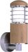 Garden Zone Applique murale LED Poole | 1X E27 Max 40W | IP44 | Dimmable | Teck et Acier inoxydable