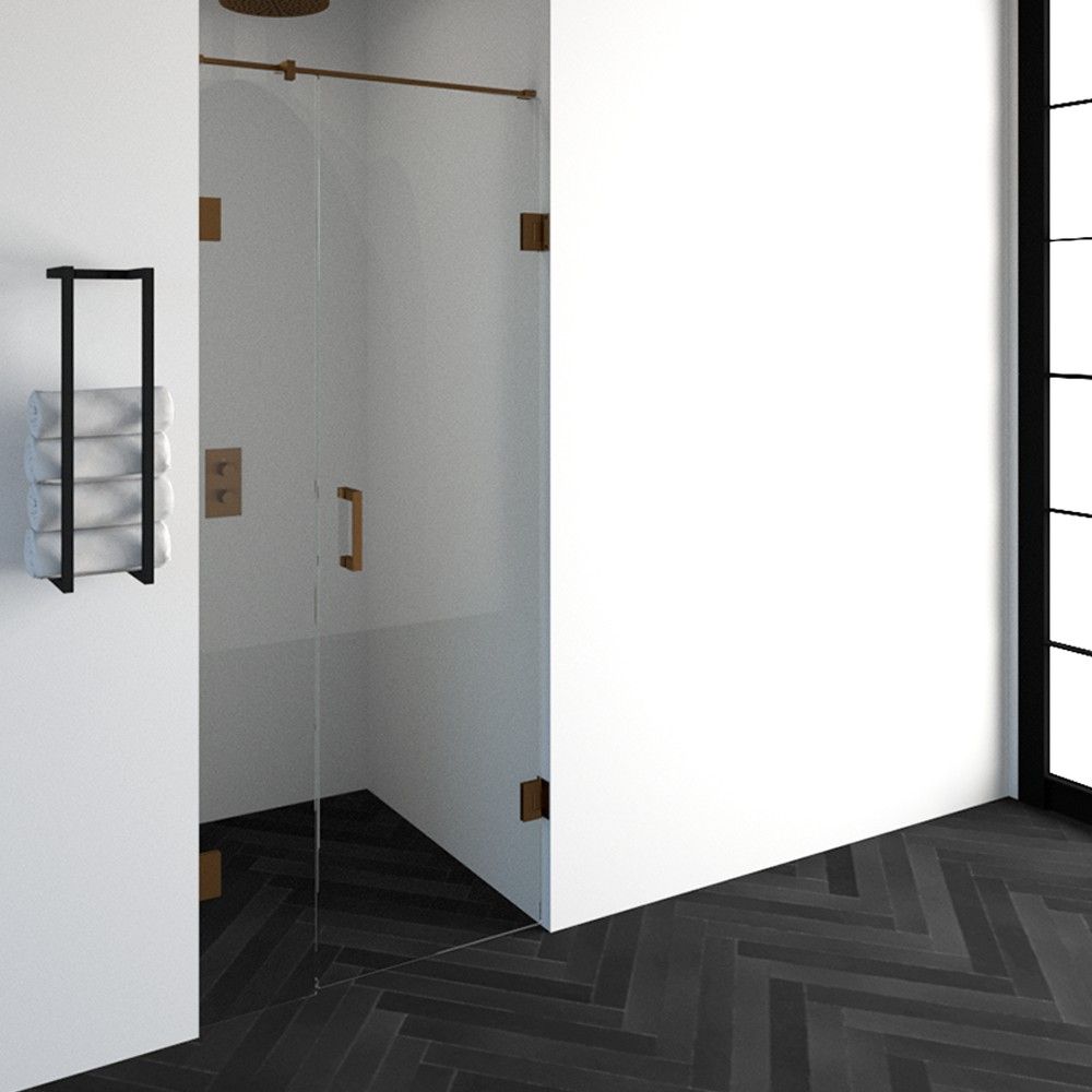 Tapo Creative complete profielloze nisdeur 2 delig 90 cm koper