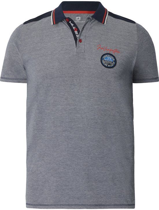 Jan Vanderstorm heren Poloshirt - 60/62 - donkerblauw - Plus Size