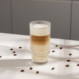 CHiATO Gegroefd latte macchiato glas, 480 ml
