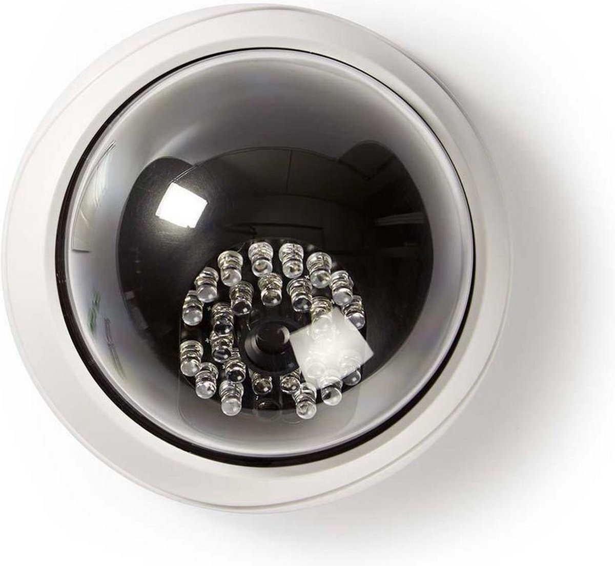 Nedis Dummy Dome Beveiligingscamera Met Oplichtende Ir Leds In Het Donker | | Dummy camera wit