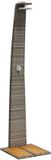 vidaXL Buitendouche 55x60x224 cm poly rattan en acaciahout grijs