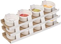 Vessia Kommetjes / serveer schaaltjes - 3x - 12x stuks - D8 x H5 cm - aardewerk - blanc - bols de cuisson