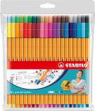 STABILO Point 88 Fineliner 0,4 mm Etui Met 40 Verschillende Kleuren
