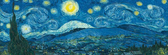 Eurographics Starry Night - Vincent van Gogh Panorama Puzzel (1000 stukjes)