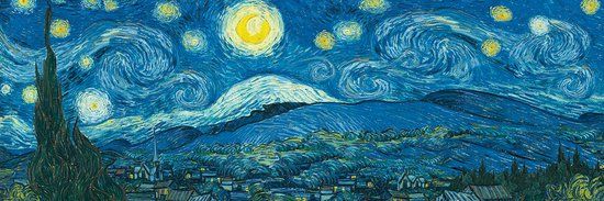 Eurographics Starry Night - Vincent van Gogh Panorama Puzzel (1000 stukjes)
