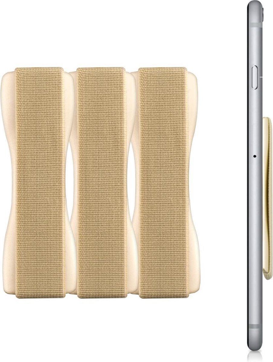 kwmobile Vingerhouder voor Smartphone - Set van 3 - Goud