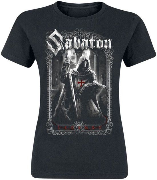 Sabaton Templars Dames T-shirt - Zwart - XL
