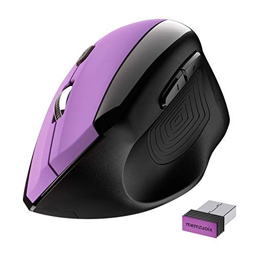 memzuoix Ergonomische draadloze muis - Verticaal - 1600 dpi - Violet