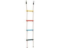 vidaXL Touwladder voor kinderen met 4 sporten meerkleurig