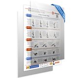 Lifepro Trillingsplaat voor het hele lichaam, trainingsposter, uitgebreide trilplaat, oefenmachine, oefenposter met trainingssuggesties en gedetailleerde instructies in handige trainingsgrafiek