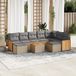Maison Exclusive - Ensemble de meubles de jardin 10 pièces avec canapé et coussins, beige, en polyrotin
